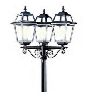 mediterrane Framon_Aries_ große, mediterrane Gartenleuchte in schwarz mit 3 Lampenauslegern von Framon